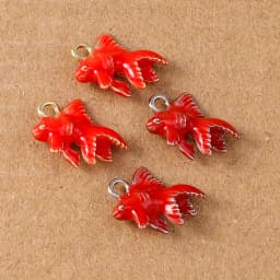 5pcs Cute Enamel Fish Charms Goldfish Pendants for Necklace Earrings Bracelet DIY Jewelry Making Accessories Supplies