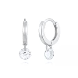 925 Sterling Silver Ear Needle Crystal Zircon Tassel Pendant Hoop Earrings Retro Small Fragrance Style High Jewelry Women Gifts