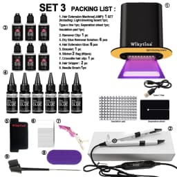 V Light Hair Extensions Set with UV Glue Hair Extension Kit Technology and Tools for Easy Application and Salon Quality Results