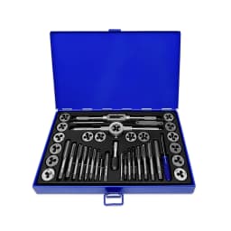 Professional 32/40/110Pcs Metric Tap and Die Set Nut Bolt Screw Thread Steel Pitch Gauge Bearing Steel Threading Tool with Case