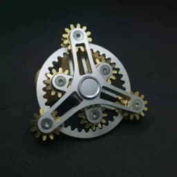New Double Ferris Gear Fidget Spinner Nine Tooth Linkage Hand Spinner EDC Gear Linkage Finger Gyroscope Toy for Children Adults