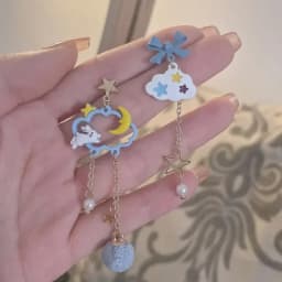 32 Style Colorful Enamel Cartoon Cute Rabbit Fox Ear Clips Funny Cat Bear Long Clip on Earrings Without Piercing for Women Girls