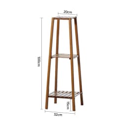【Breeins】Vintage Tiered Indoor Plant Stand Solid Wood Display Shelf Plants Storage Decoration Home Office Outdoor