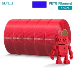 SUNLU 5KG PLA/PETG/ High Speed Matte PETG Filament 1.75mm 1KG Without Tray 3D Printer Filament for 3D Printer,Refll Filament