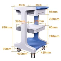 Foldable Salon Cart Drawers Beauty Salons Space-saving Anti-bumping Design Load-bearing Universal Wheels Beauty Salon Trolley
