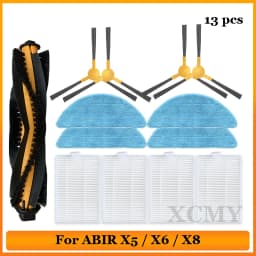 For ABIR X5 X6 X8 Genio Navi N600 Robotic Vacuum Cleaner Replacement Parts 3-Arm Main Side Brush Hepa Filter Spare Parts