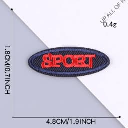 Self Adhesive Small Black Embroidery Patches for Clothing Jeans Iron on Clothes Sticker OK Sport Letter Applique DIY Hole Repair