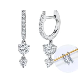 925 Sterling Silver Ear Needle White Zircon Silver Series Earrings ins Tassel Pendant Hoop Earrings For Women Advanced Jewelry