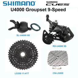 Shimano CUES U4000 9s Groupset SL-U4000 RD-U4000 RD-U3020 RD-U4020 LG300 Cassette Sprocket LG500 Chain MTB Bike Part