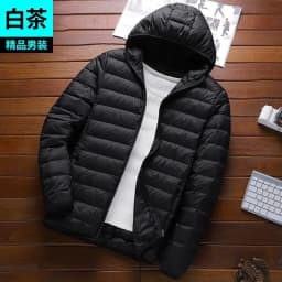 Men's Winter Lightweight down Cotton Jacket Short Casual Stand Collar Warm Top Dad's Cotton Coat Outerwear Slim Fit Style