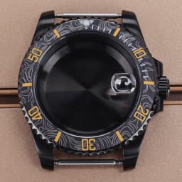 PVD Black NH35 40mm Men's Watch Case Sapphire For SUB Seiko NH35 NH36 NH38 NH34 Miyota 8215 ETA 2824 Movement Yacht-Master 20ATM