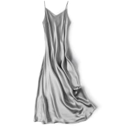 Small Heavyweight 21MM 100% Natural Mulberry Silk Plain Satin French V-neck Diagonal Cut Women's Sexy Solid Suspender Dress