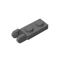 MOC PARTS GDS-821 PLATE 1X2 W/FORK/VERTICAL/END Single side hinged plate (teeth) compatible with lego 44302 children's toys