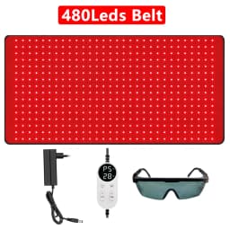 480 Pcs Leds Red and Infrared Light Belt 660nm&850nm for Waist Leg Arm Shoulder Body Fatigue Relief