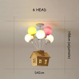 Modern Cartoon Balloon Ceiling Light Children Colored Glass Pendant Lamps Boys and Girls Room Bedroom Decoration LED Lights