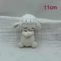 Handmade Kid Room Deco Stuffed Plush Toy Animal Amigurumi Handcrafts Kids Gifts Soft Fox Cow Lamb Birthday Sleeping Dolls