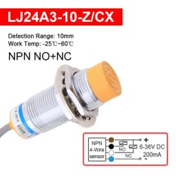 1 Pc Proximity Switch LJ24A3 NPN PNP NO NC 2/3/4-wire Inductive Sensor Detection Distance 8mm/10mm M24 Cylinder Approach Sensor