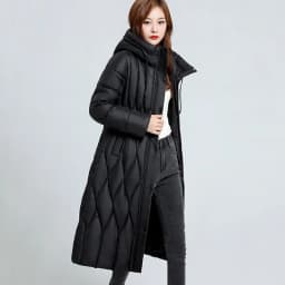 New Oversized Women's Down Cotton Coat Winter Cold Warm Padded Jacket Long Female Casual Hooded Parker Cotton Clothes Black 7XL