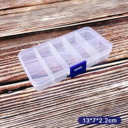 10/15/24 Grids Compartment Transparent Container Box Jewelry Stones Packing Plastic Removable Box Nail Art Tool Storage Case
