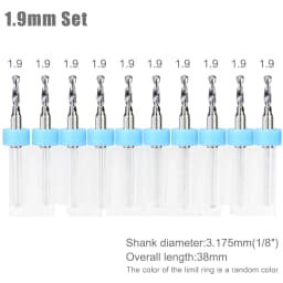 XCAN 10pcs 0.1-3.175mm PCB Drill Bit 3.175 Shank Micro Carbide Drill Bit Set For Printed Circuit Board Wood Modeling