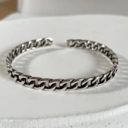 100% Solid 925 Sterling Silver Metal Bracelet for Women Vintage Handmade Simple Retro Chain Heart Bracelet Birthday Gift Party