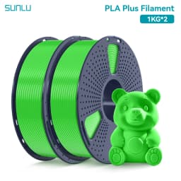 SUNLU 2Roll PLA Plus/Clear Filament 1.75mm +/- 0.02 mm 1kg Spool (2.2lbs) Neatly Arranged No Knot Filament Fit Most FDM Printer
