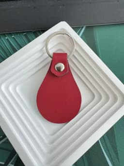 10 PCS Leather Keychain PU Leather Key Fobs With Rivets And Keychain Ring Sublimation Keychain Blanks