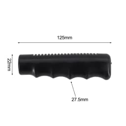 2pcs Wheelbarrow Handles Non-slip Handles Rubber Round Tubes Anti-skid Shock Absorption Black Replacement Handles