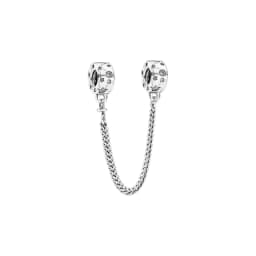 Hot selling 925 Silver Butterfly Crown Round Classic Safety Chain Charm Suitable for Women's Bracelet Fashion DIY Jewelry Gift