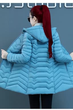 Women's Mid-Length down Cotton Jacket Mommy Style Winter Special Thickened Fashion Slimming Large Size Stylish Coat