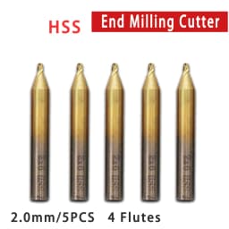 CHSYX High Quality 1.0-3.0mm HSS Titanium End Milling Cutter Engraving Edge Cutter CNC Bits End Mill for Key Cutting Machine