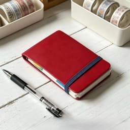 Retro Red Black Brown Line Loose-leaf Notebook Rose Vintage Story Journal High Beauty Multi-functional Horizontal Line Diary