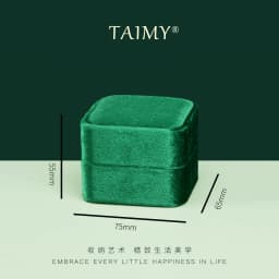 TAIMY Engagement Ring Box Single Slot Ring Boxes Velvet Portable Jewelry Bearer Holder for Proposal Wedding Ceremony Custom Logo