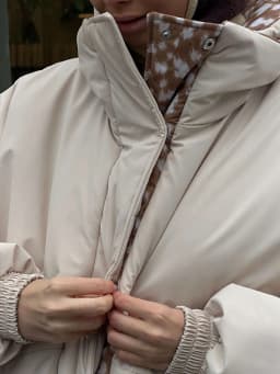 Chic Women's Elk Printed Reversible Padded Coats Hooded Full Sleeve Zip-up Pocket Cotton Jacket 2026 Winter Warm Thicken Outwear