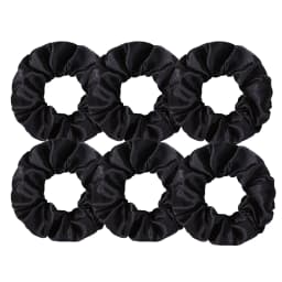 16/6-Piece Women's Pure Color Satin Large Scrunchie Daily Simple Atmospheric Set