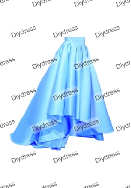 Women's High Low Elegant Prom Party Skirt A-Line Pleated Front Short Back Long Satin Skirt With Pockets For Evening Gown