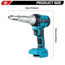 ONEVAN 20000N Cordless Brushless Electric Rivet Gun 2.4-5.0mm Rivet Nut Gun Tool High Power Lightweight For Makita Battery Pin