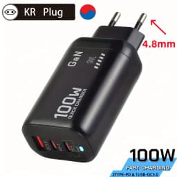100W GaN PD Type C Charger USB QC 3.0 For Laptop Ipad PPS Fast Charge EU UK For Samsung Xiaomi iPhone 15 16 Pro Max Mobile Phone