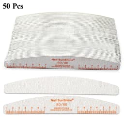 50pcs Nail File Wooden Sanding Buffer Block Pedicure Manicure UV Gel Nail Polish Pro Nail Files Artificial Nail Tips Tools