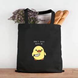 Funny Honk Untitled Goose Game Frog Pingu Duck Cute Cartoon Girl Women Canvas Shoulder Shopping Book Cotton Handbag Eco Tote Bag