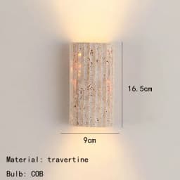 Yellow Travertine Stone Wall Mounted Lamp for Shop Restaurant Cafe Indoor Outdoor Decoration Sconce Light Background House