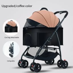 Pet Car Strollers 3in1 Lightweight Foldable Specifically Designed for Walking Dogs Infants Medium-sized Small Dogs Cats Outdoor
