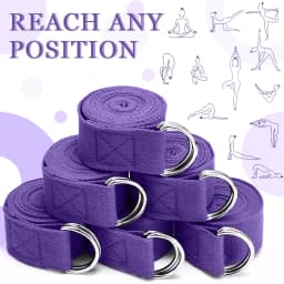 183*3.8cm Yoga Strap Cotton Exercise Yoga Belt Adjustable Woven Stretch D-Ring Buckle Fitness Stretching Bands Pilates Rope