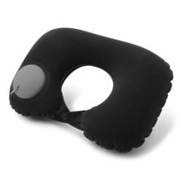 Portable Self Inflating Travel Neck Pillow Ergonomic U Shaped Air Cushion Soft Skin-Friendly Velvet Pillow for Flight Road Trip