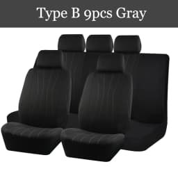 AUTOKING 4pcs/9pcs Universal Polyester Car Seat Cover Set Car Accessories Interior Fit For Most Car, Truck, SUV, or Van