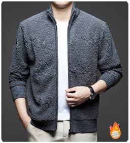 Legible Autumn Winter Casual Sweaters Men Solid Color Hooded Sweatercoats Male Loose Zip-up Knitted Cardigan Man