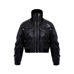 LUZHEN Original Double Zipper Design Thicken Warm Bread Padded Coat Men's 2025 New Solid Color Motorcycles Leather Jacket JY3050