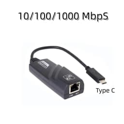 10/100/1000Mbps USB 3.0 Wired Network Card USB/Type-C to RJ45 LAN Ethernet Adapter for Laptops Desktops TV Boxes Windows