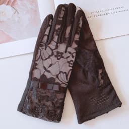 Summer New Thin Lace Sun Protection Anti-UV Gloves Elegant Jacquard Pattern Lady Riding Drive Non-Slip Breathable Mittens