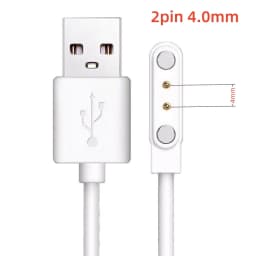 Universal 2Pin 4mm 7.62mm 4Pin Strong Magnetic Charge Cable USB Charging Line Cord Black White for Smart Watches